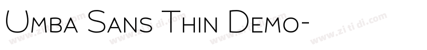 Umba Sans Thin Demo字体转换